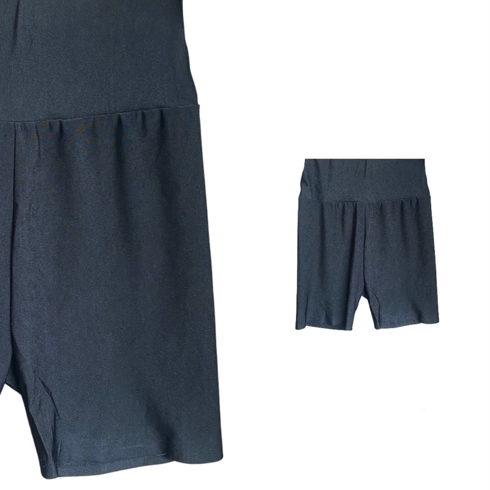 Solid Band Biker Shorts